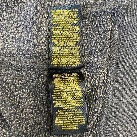 Polo Ralph Lauren Boy’s Size 4 Blue Zip Up Hoodie White POLO Logo Front Pockets - Picture 6 of 13